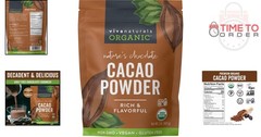 Organic Cacao Powder Unsweetened 2 lb Dark Chocolate Baking Smoothies Keto