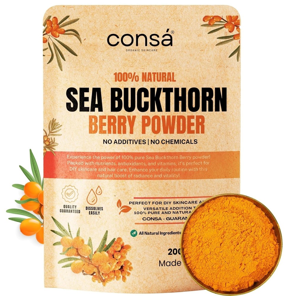 100% Natural Sea Buckthorn Berry Powder 200gm for Skin, Immunity, Gut & Heart