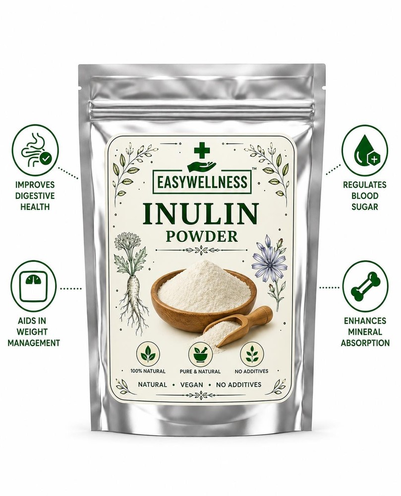 Inulin Powder Prebiotic Fiber Digestive Gut Health Support Natural Supplement