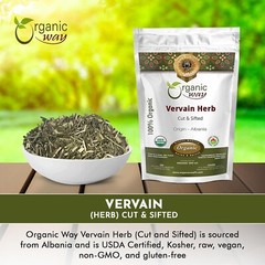Organic Way Vervain Herb (Verbena officinalis) Cut and Sifted – Origin Albanoa