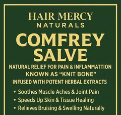 6oz. Mend Well Comfrey Knit Bone Cream Salve. Herbal Pain Relief