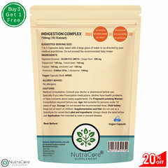 Indigestion Complex Caps 750mg-Digest Enzymes, Ginger, Peppermint Fennel, Papaya