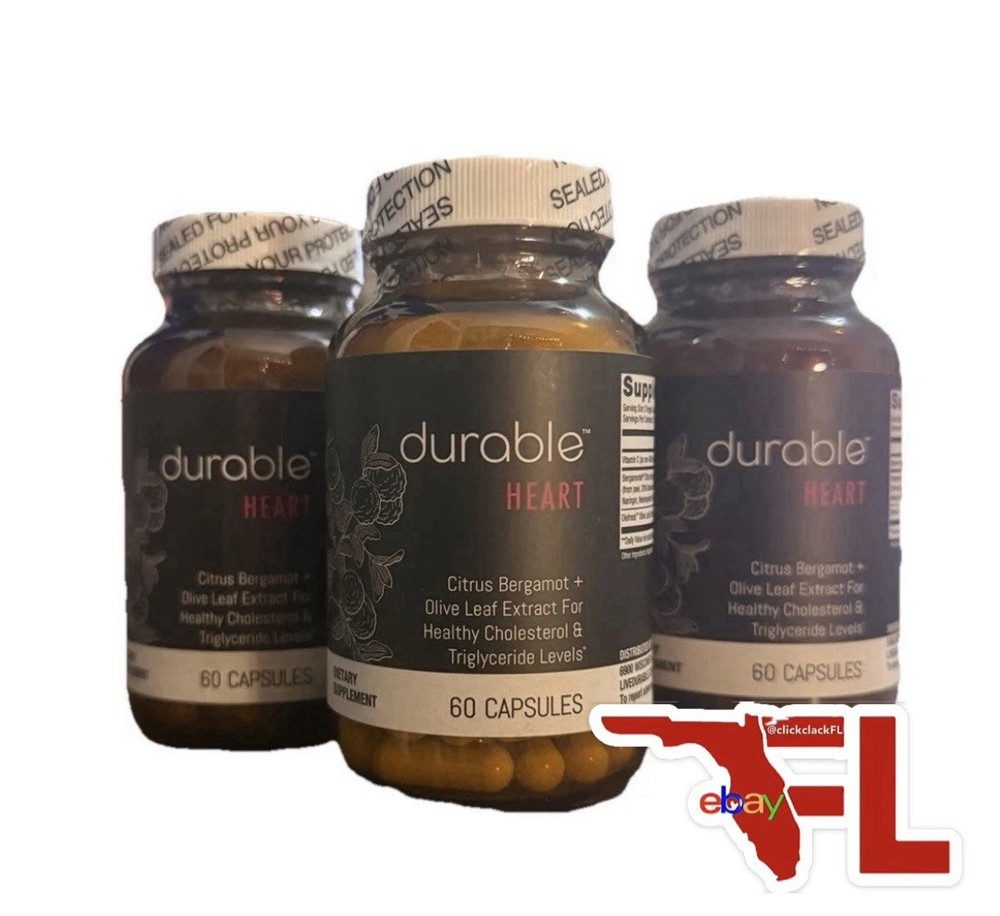 EBAY’S BEST PRICE!! 3PK – Durable HEART – Citrus Bergamot + Olive Leaf Extract