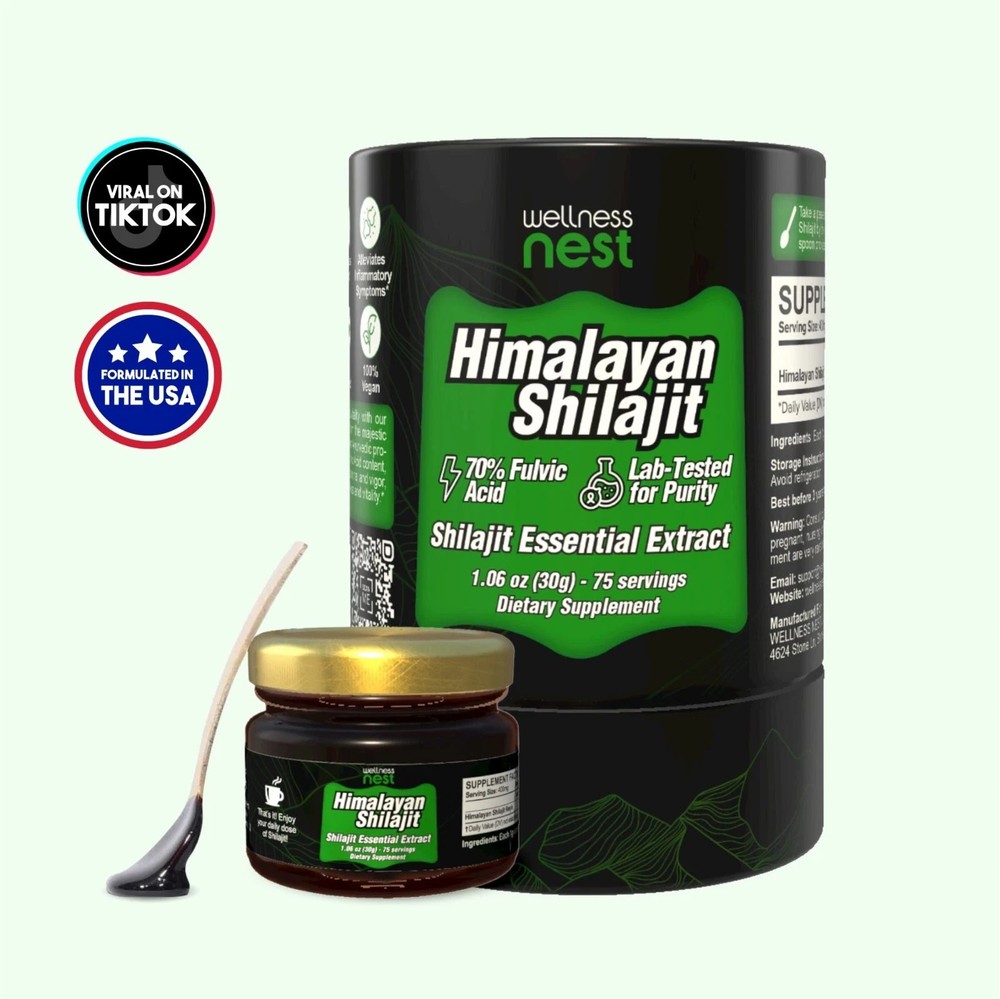 Wellness Nest Pure Himalayan Shilajit Essential Extract – 30 g / 75 Servings NEW