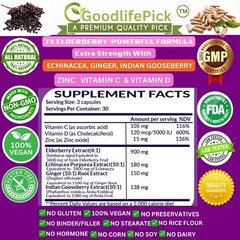 7 in 1 Elderberry with Zinc Echinacea, Vitamin C & D Ginger & Amla 90 Capsules