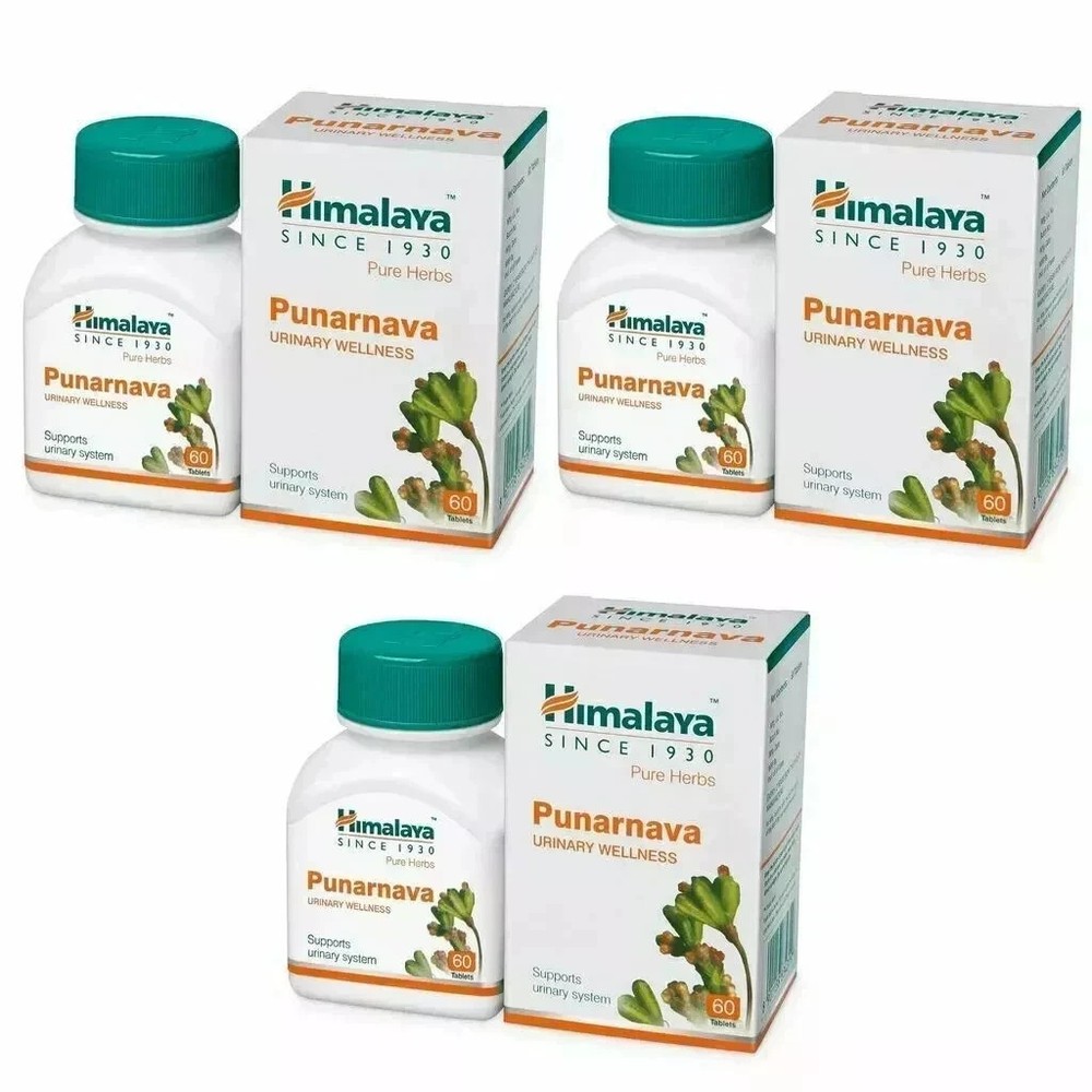 Himalaya Herbal Punarnava – Pack of 3 (60 Tablets Each) |