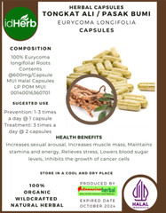 [idHerb] CAPSULES PASAK BUMI – EURYCOMA LONGIFOLIA Natural Organic Herbal FRESH