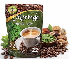Moringa Herbal Coffee + Medi Mushroom Coffee 2 Full Size Bags Energy Focus Detox