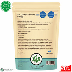 Acetyl L-Carnitine 550mg Capsule(ALC Guaranteed 100% Pure)Weight Control-180Caps
