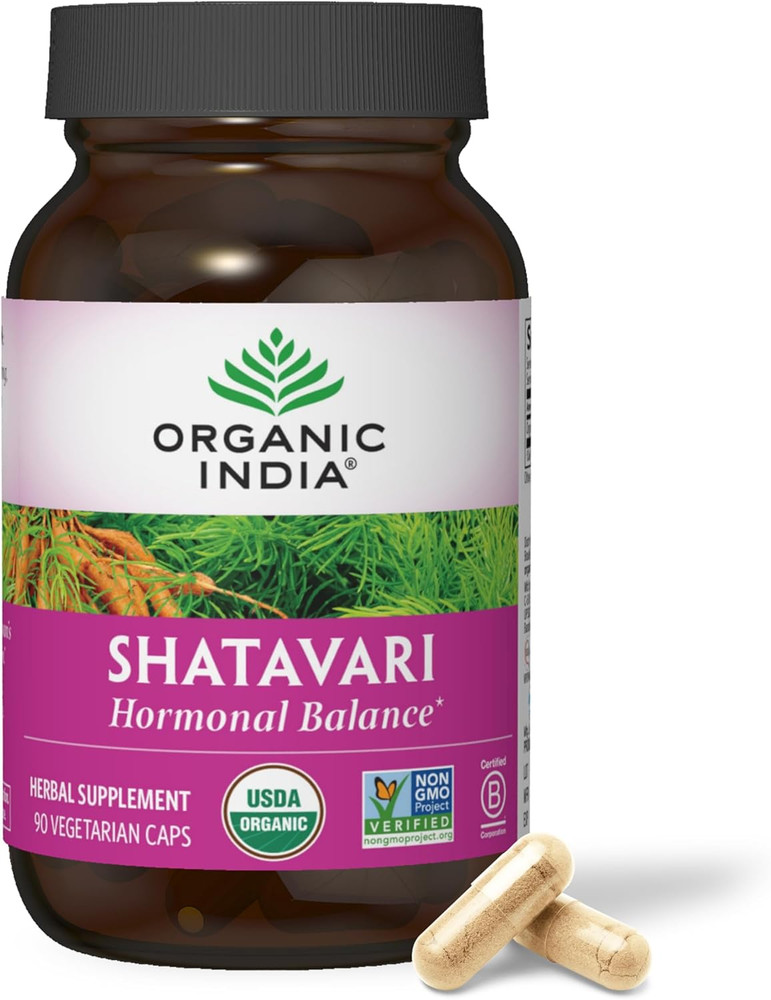 ORGANIC INDIA Shatavari Capsules – Herbal Supplement, Supports Hormonal Balance,