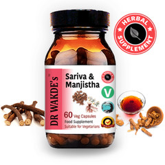 DR WAKDE’S Sariva & Manjistha Capsules | 60 Veg Caps | Ayurvedic Supplement |…