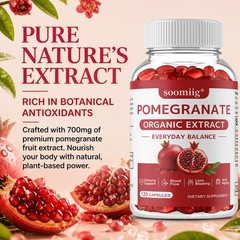 Organic Pomegranate Fruit Extract 700mg 30-120 Softgels Daily Support Supplement