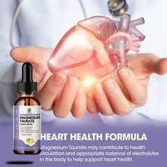 Magnesium Taurate Liquid Drop for Muscle Function, Nerve and Heart Health 60ML