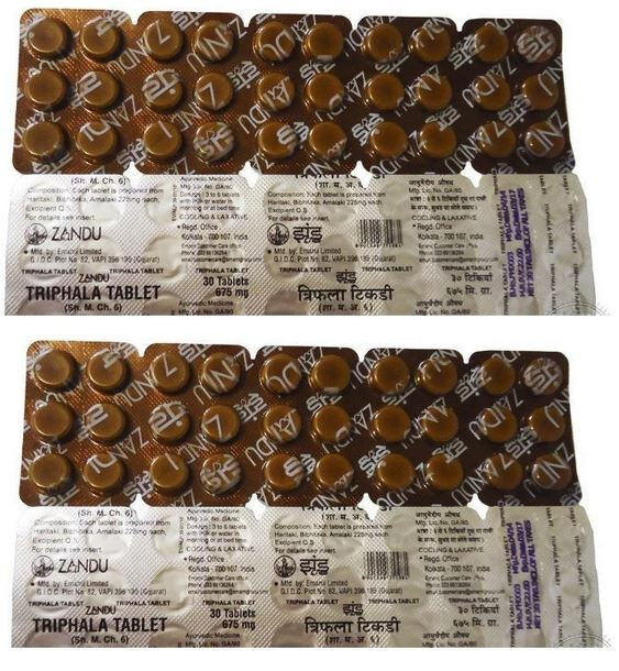 10×30 tablets Zandu TRIPHALA Tablet Trifala Triphla | 300 Tablets Lot !