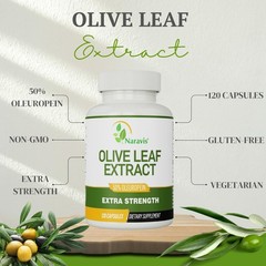 Olive Leaf Extract – 50% Oleuropein Immune Support Supplement – 120 Capsules …