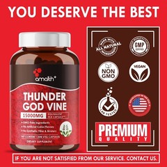 AMALTH Thunder God Vine Extract Powder 120 Capsules with 15:1 Extract