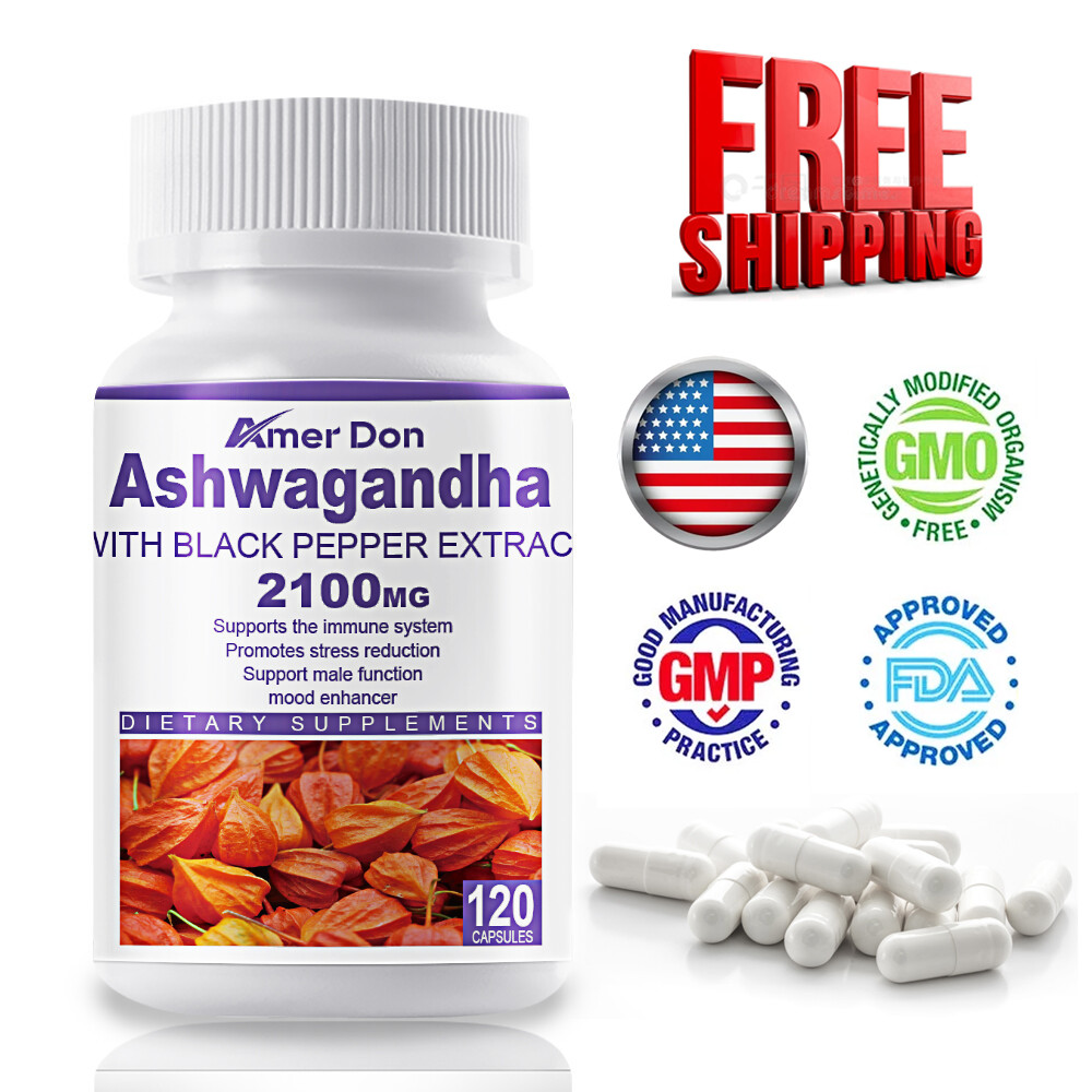 Organic Ashwagandha Capsules – 2100mg Per Serving of Natural Pure Ashwagandha