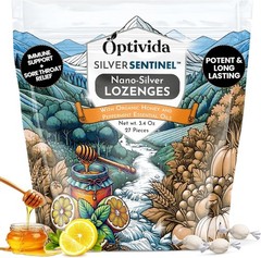 OPTIVIDA Health Premium Nano Silver Lozenges (1 Pack) – Fast-Acting Honey…