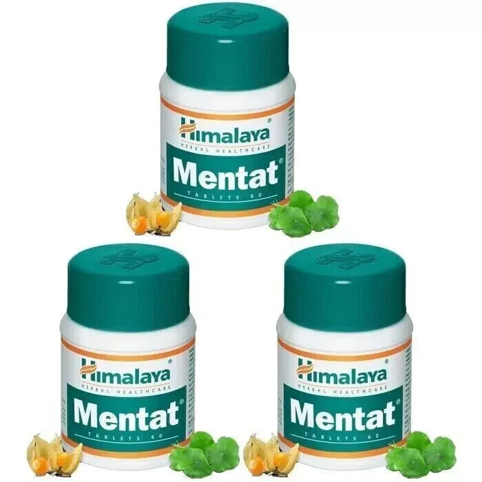 3 X Himalaya Mentat 180 Tabs For Good Memory Health Exp July 2027