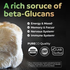 Organic Lion’s Mane Mushroom Capsules | Pure Lion’s Mane 20:1 Strength Extract