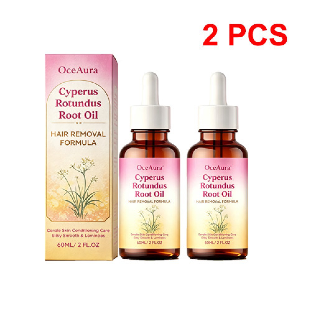 2PCS Cyperus Rotundus Oil, Natural Hair Removal Formula, 60mlX2 Hair Removal