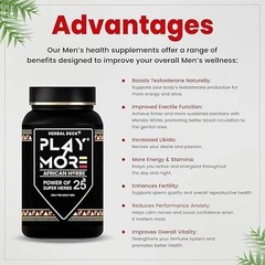 African Herbal Play More Powder Mens Energy Vitality and Health Support