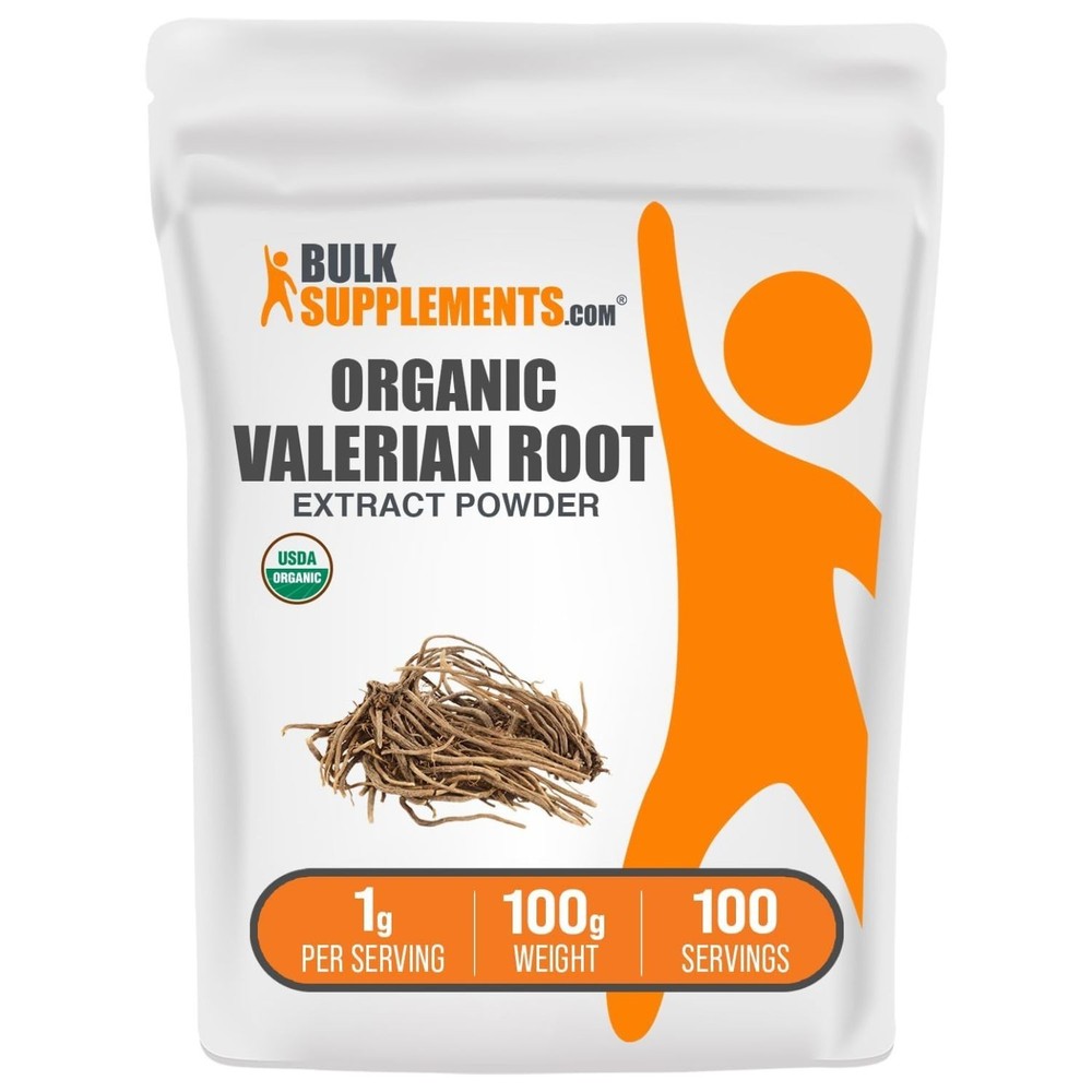 Organic Valerian Extract Powder | 1g per Serving | 100g (3.5 oz) | 100 Servings