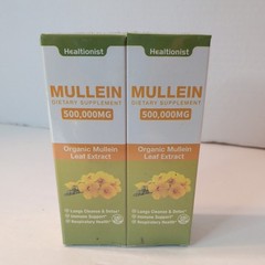 2 PACK Mullein Drops for Lungs, Detox and Cleanse Mullein Extract Supplement US