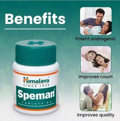 HIMALAYA SPEMAN 60 Tabs BUY 3 GET 1 FREE 240 Tablets MEN Fertility SupportUSA