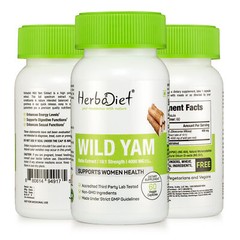 Wild Yam Extract Capsules Women Health Support Supplement Menopause Relief