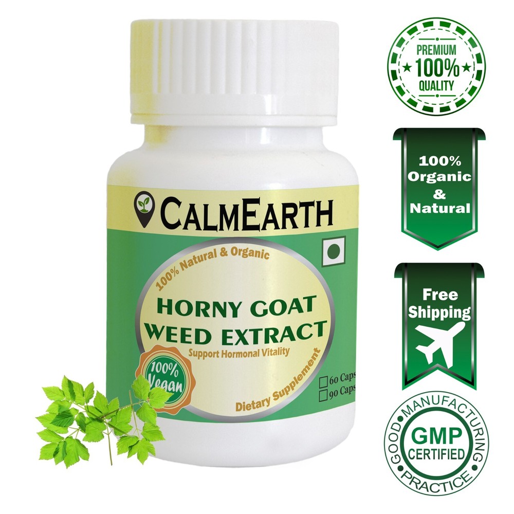 CalmEarth Horny Goat Weed Extract Capsule 20% Icariin Pure Eq. to 10000mg