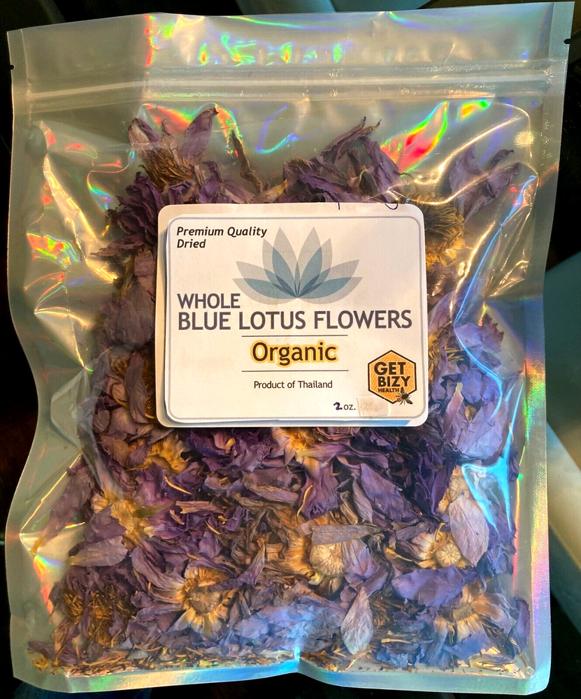Egyptian Blue Lotus Flowers 2 oz ships free