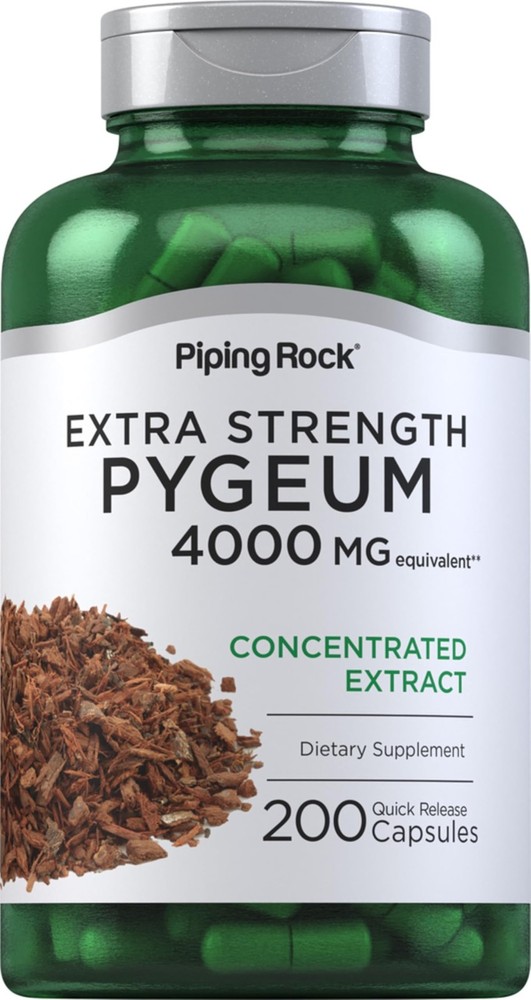 Piping Rock Pygeum Supplement | 200 Capsules | Extra 200 Count (Pack of 1)