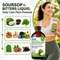 H4HERBS Soursop Bitters Liquid 3 Pack 20-in-1 Herbal Blend Black Seed Moringa