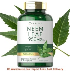 Hoja de Neem en polvo | 150 cápsulas | Azadirachta Indica | Sin OMG ni gluten
