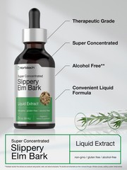Slippery Elm Bark Tincture | 2 Fl Oz | Vegetarian | Alcohol Free | by Horbaach