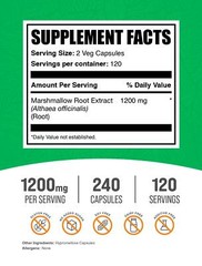 BulkSupplements Marshmallow Root Extract 240 Capsules – 1200 mg Per Serving
