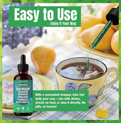 Soursop Bitters Liquid Drops 10-in-1 with Nori, Moringa, Turmeric, Black Seed/*