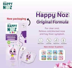 Happy Noz Organic Onion Sticker Freshener Relieve Allergy Blocked Nose Hay Fever