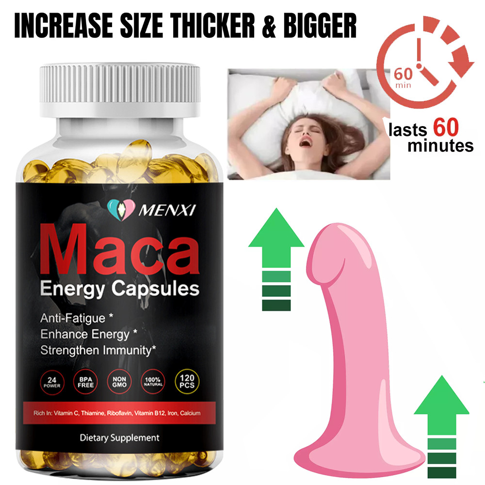 Organic Maca Root 120 Capsules Peruvian Maca Extract Enhance Energy and Vitality