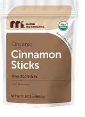 Micro Ingredients Organic Cinnamon Sticks Whole, 2lb (200+ Sticks) | Bold Aroma