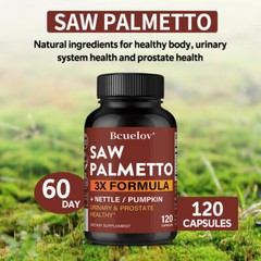 Saw Palmetto 3x Formula Capsules,Balance Urinary & Prostate Function Health