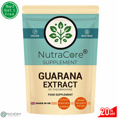 Guarana Capsules 5500mg ( 5% THEOBROMINE) Weight Control-Vegan Caps