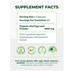 PURA VIDA MORINGA Capsules Single Origin Moringa Powder Organic. Pure Moringa