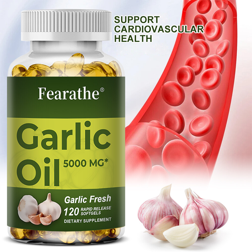 5000mg Garlic Oil Lowers Blood Pressure 30 To 120 Capsules