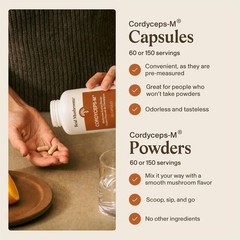 Organic Cordyceps Mushroom Extract Capsules – 300 Count – Energy & Stamina Suppo