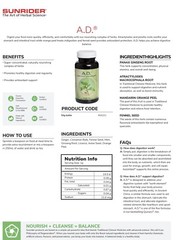 SUNRIDER A.D (Assimilaid) Herb Food Concentrate 50g Powder/Bottle – Made in USA