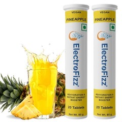 ElectroFizz Rehydration Instant Energy Booster Tablets Pineapple Flavour