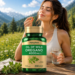 Oregano Oil Capsules | 200 Softgel Pills | 4000mg | Non-GMO | by Piping Rock