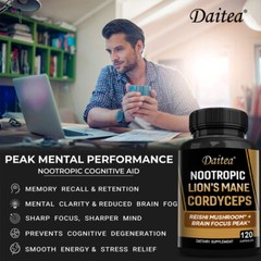 NOOTROPIC LION’S MANE CORDYCEPS extract Capsules-Healthy Brain&memory Supplement